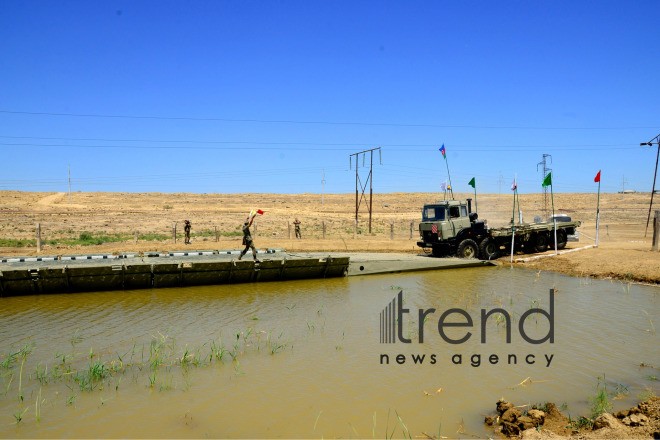 Engineering-sapper troops of Azerbaijan’s Armed Forces hold exercises  Azerbaijan, Baku, 22 June 2018
